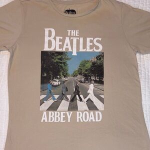 The Beatles Tan Abbey Road Tee